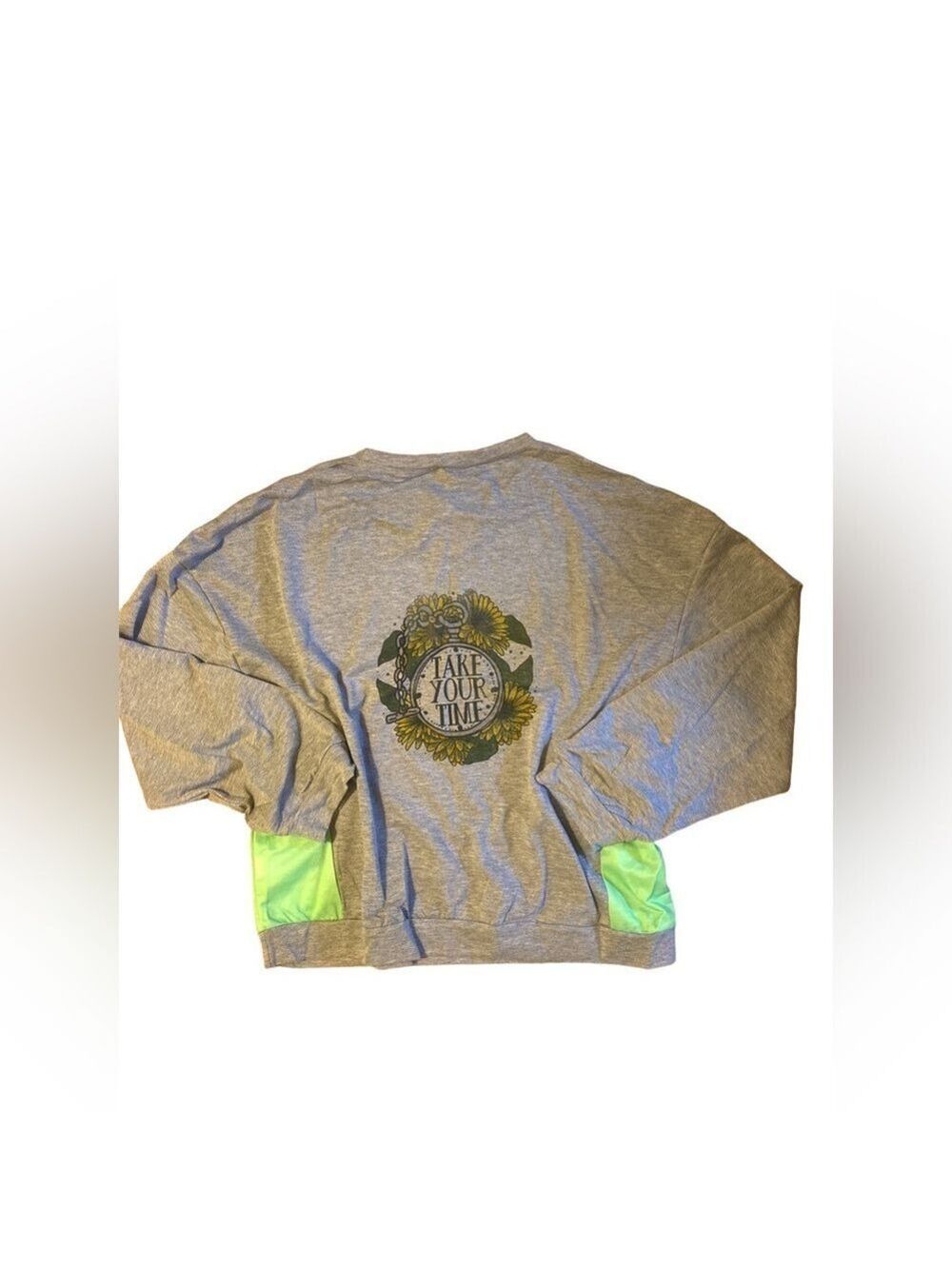 Take Your Time Mental Health graphic pullover raglan style sweatshirt XXL - Picture 5 of 8